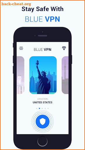 Blue VPN free Unlimited Bandwidth screenshot