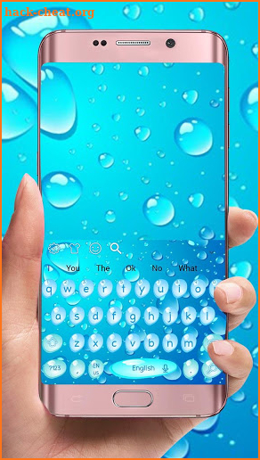 Blue Water Drop Keyboard Theme screenshot