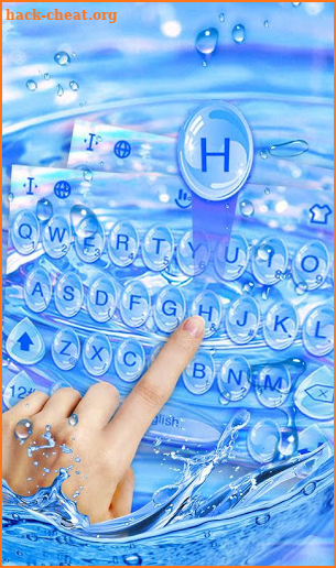 Blue Water Drops Keyboard Theme screenshot