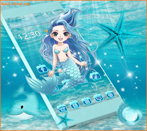 Blue Water Mermaid Theme screenshot