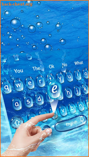 Blue Water Rain Drops Keyboard Theme screenshot