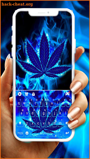 Blue Weed Glow Keyboard Theme screenshot