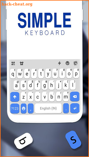 Blue White Chat Keyboard Theme screenshot
