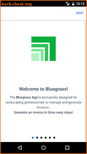 Bluegrass Lawn Care Invoicing screenshot