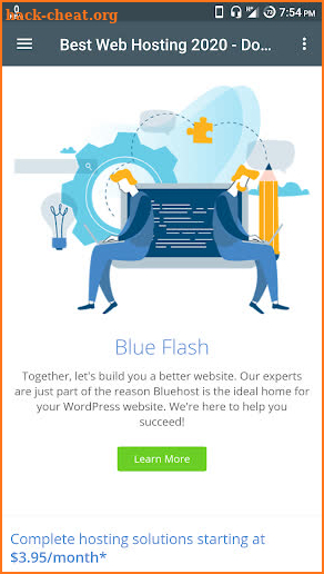 Bluehost WordPress screenshot