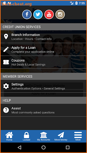 BlueOx Credit Union screenshot