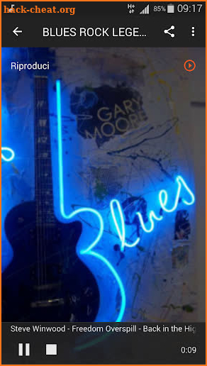 Blues music radio screenshot