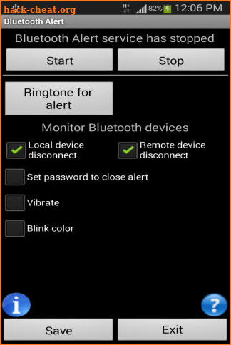 Bluetooth Alert screenshot