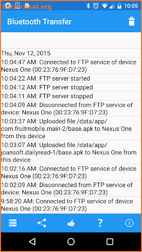 Bluetooth File Explorer screenshot
