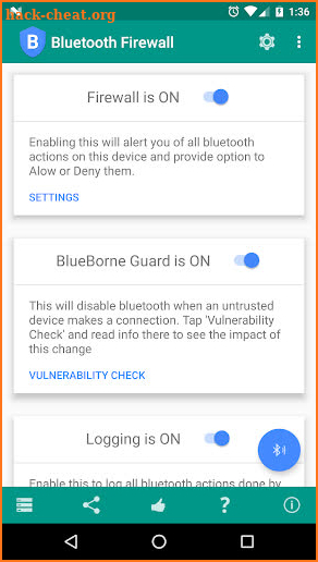 Bluetooth Firewall screenshot