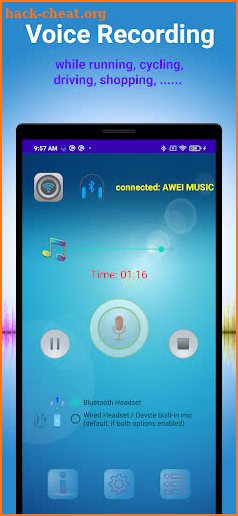 Bluetooth Headset Voice Recorder screenshot