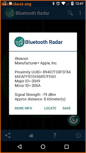 Bluetooth LE Smart Radar screenshot