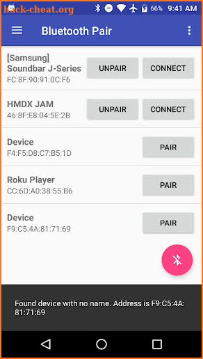 Bluetooth Pair screenshot