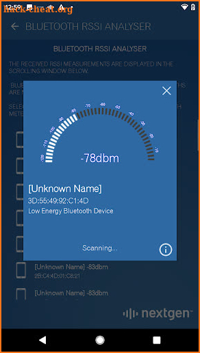 Bluetooth Rssi Analyser screenshot