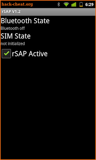 Bluetooth SIM Access Profile screenshot