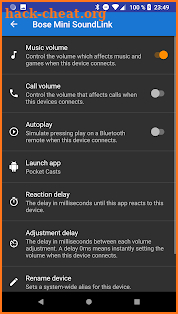 Bluetooth Volume Control screenshot