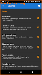 Bluetooth Volume Control screenshot