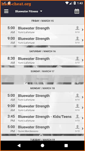 Bluewater Fitness screenshot