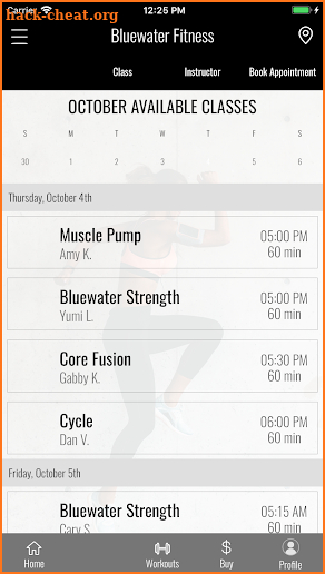 Bluewater Fitness App screenshot