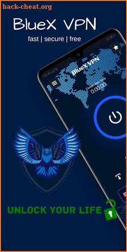BlueX VPN screenshot