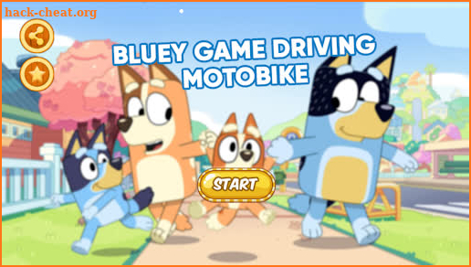 Bluey Cartoon Game Motobike screenshot