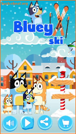 bluey ski adventure game screenshot