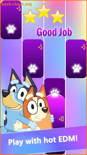 Bluey's Piano Game Tiles screenshot