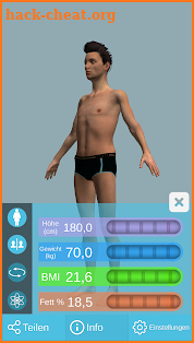 BMI 3D Pro (3D BMI Calculator) screenshot