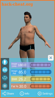 BMI 3D Pro (3D BMI Calculator) screenshot