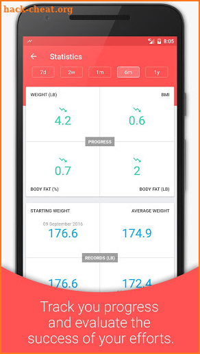 BMI and Weight Tracker screenshot