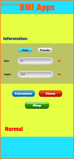 BMI App screenshot