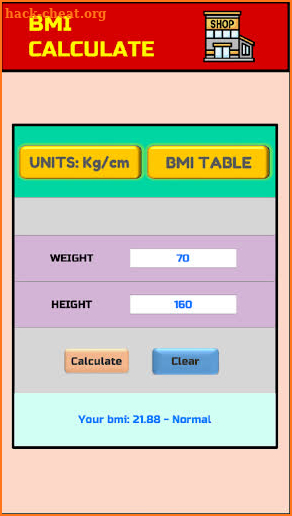 BMI Calculate screenshot