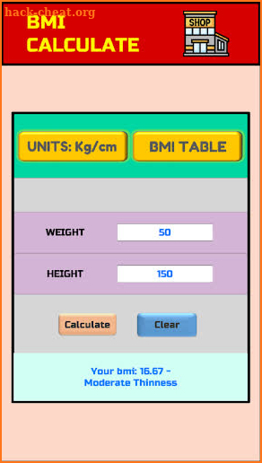 BMI Calculate screenshot