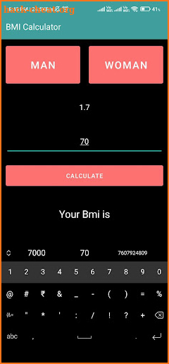 Bmi Calculator screenshot