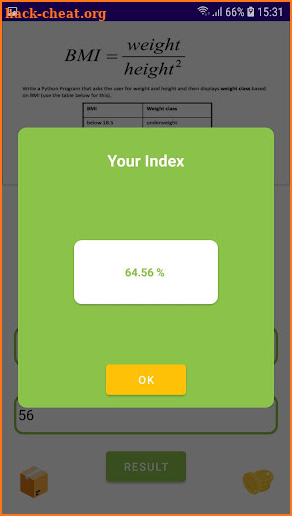 BMI Calculator screenshot