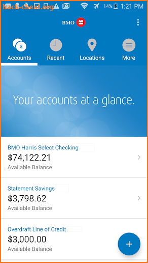 BMO Harris Mobile Banking screenshot