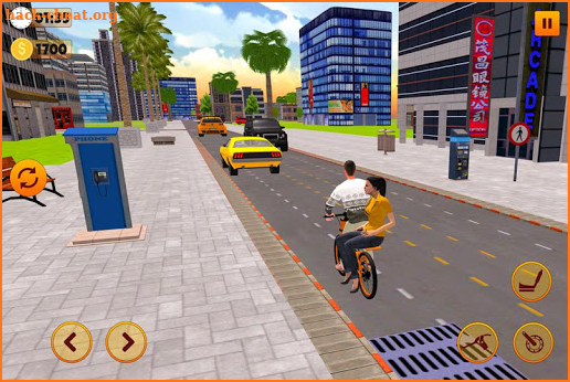 BMX Bicycle Taxi Driving: City Transport screenshot