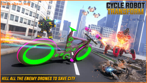 BMX Cycle Robot Game: Robot Transforming Games screenshot
