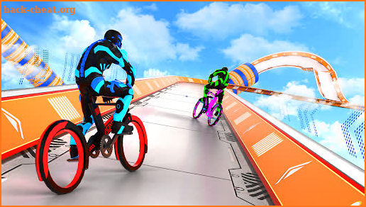 BMX Cycle Robots Game : Mega Ramp Bicycle Racing screenshot