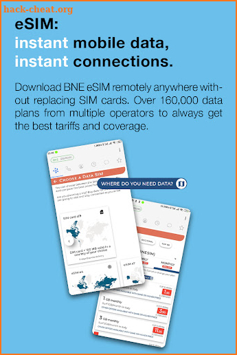 BNESIM: eSIM card, Mobile Data screenshot