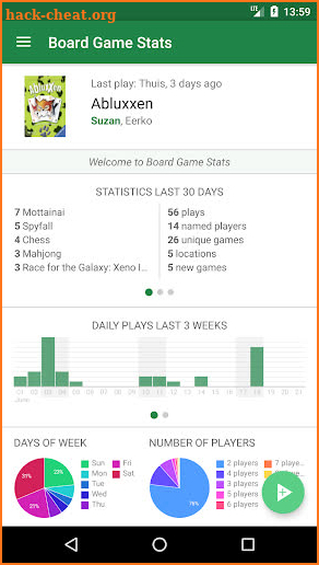 Board Game Stats: Play tracking for tabletop games screenshot