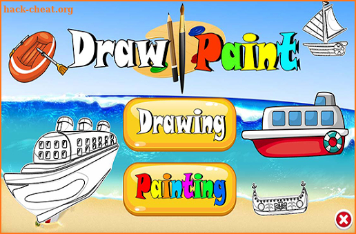 Boat Paint vs Draw - Kids Coloring Book screenshot
