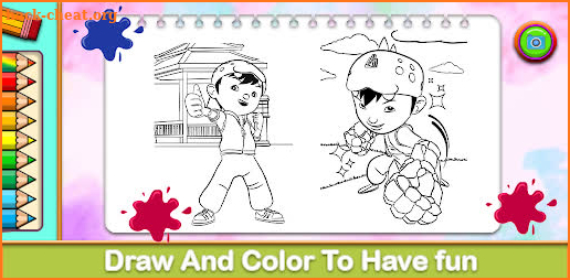 Boboiboy coloring heroes game screenshot