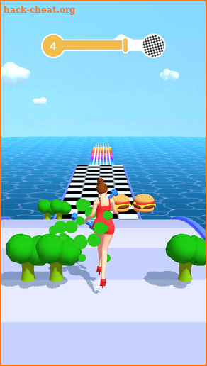 Body race hair challenge fat 2 fit girl game 3d screenshot