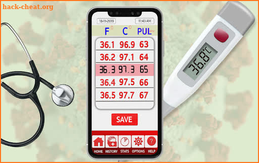 Body Temperature Checker : Fever Tracker Diary App screenshot