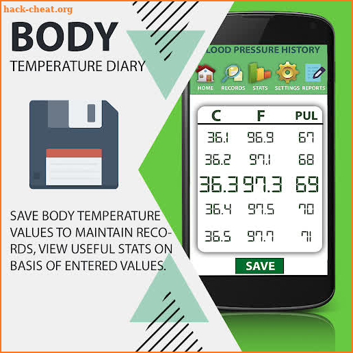 Body Temperature Diary : Thermometer Fever Guide screenshot