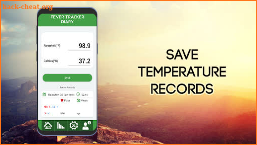 Body Temperature Record Tracker: Diary Average App screenshot