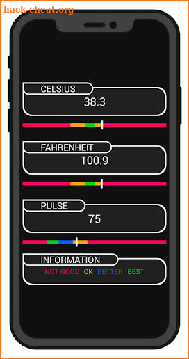Body Temperature Thermometer Check Values screenshot