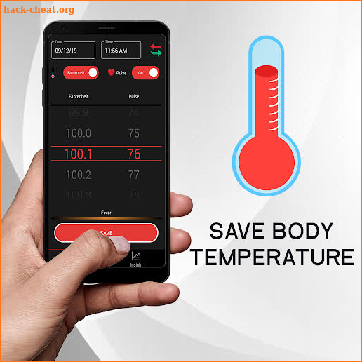 Body Temperature : Thermometer Fever History Diary screenshot