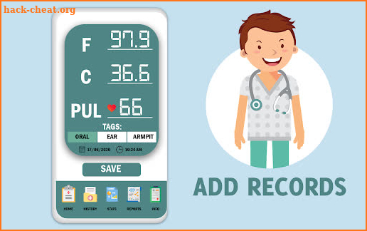 Body Temperature Thermometer :  Fever Log Records screenshot